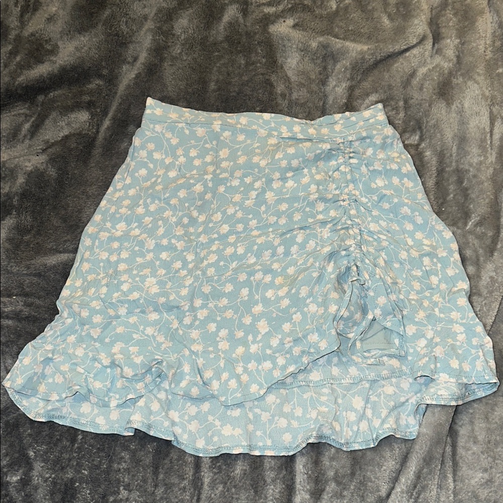Garage Light Blue Floral Skirt